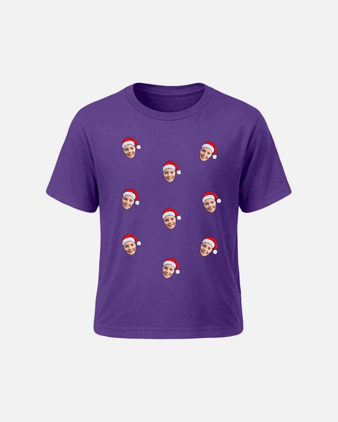 Santa Faces Kids’ Christmas T-shirt