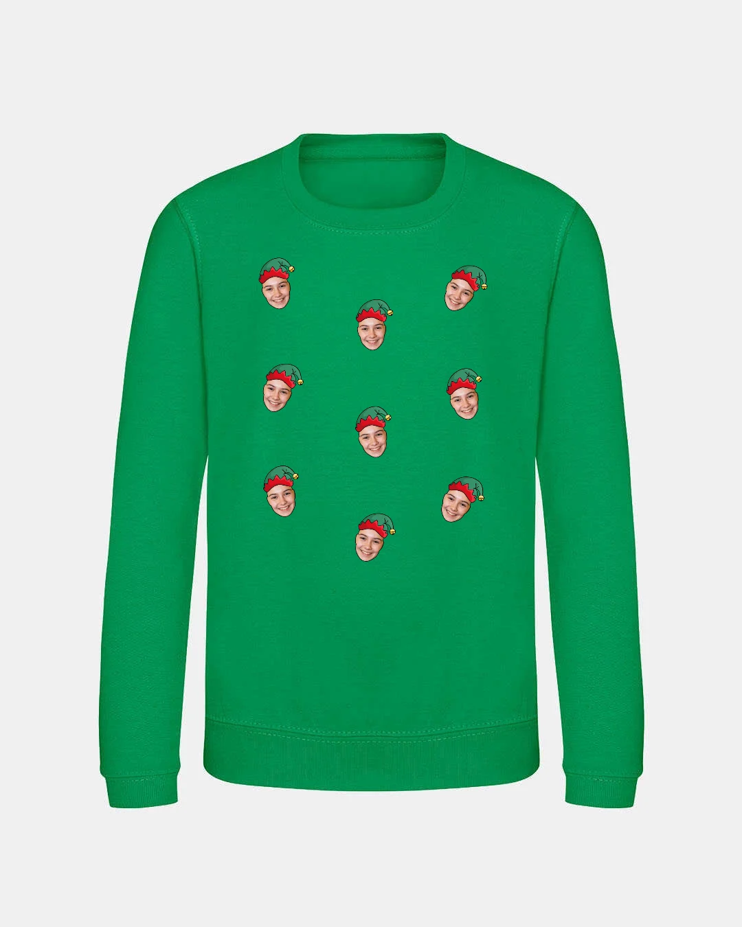Elf Faces Kids’ Christmas Jumper