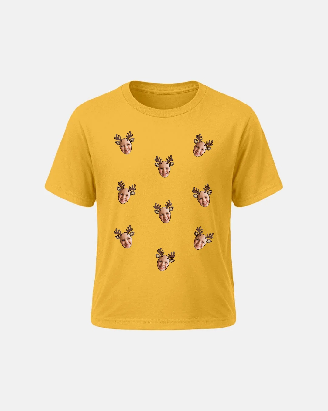 Reindeer Faces Kids’ Christmas T-shirt
