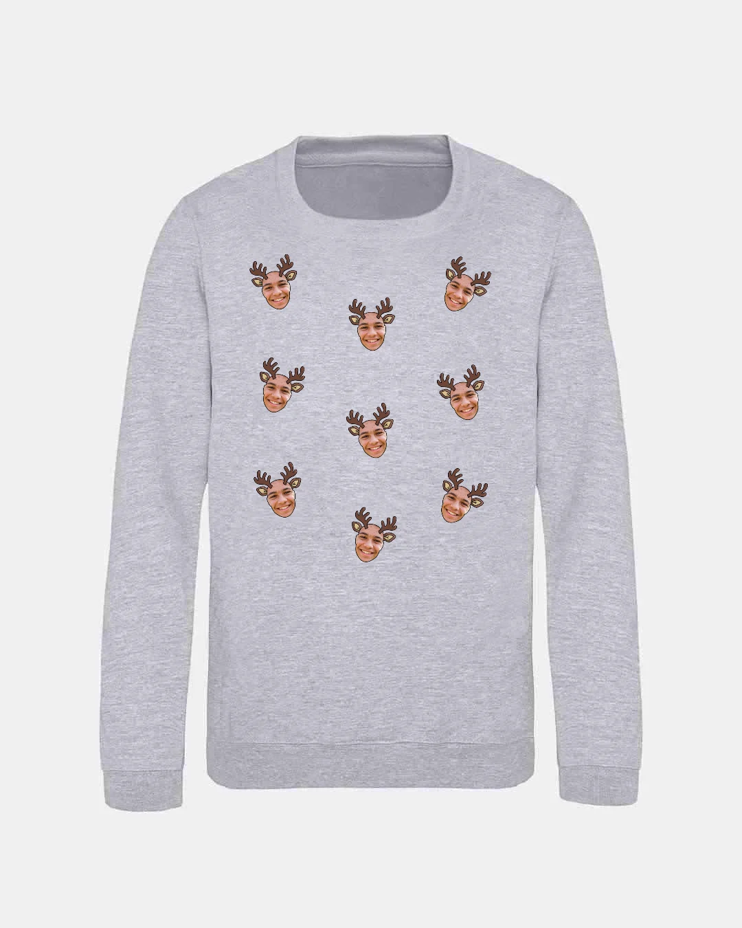 Reindeer Faces Kids’ Christmas Jumper