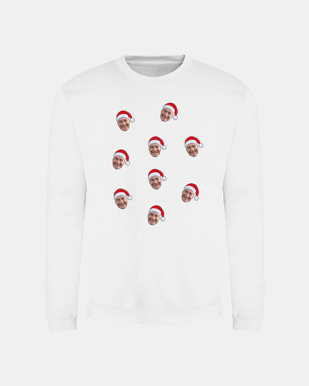 Santa Faces Adult Christmas Jumper