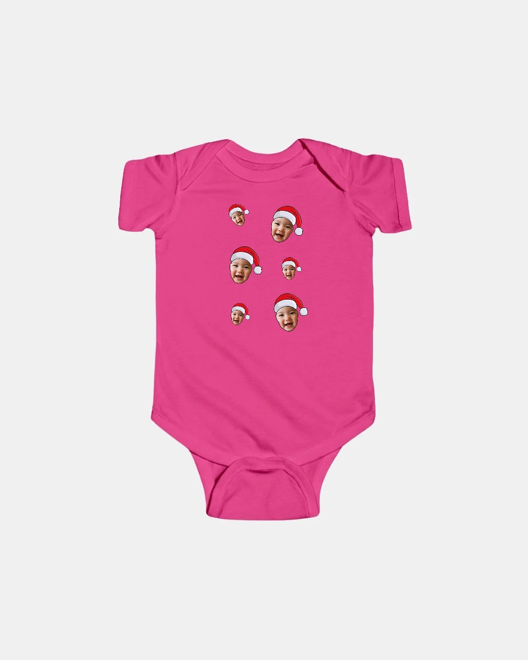 Santa Faces Infant Christmas Bodysuit