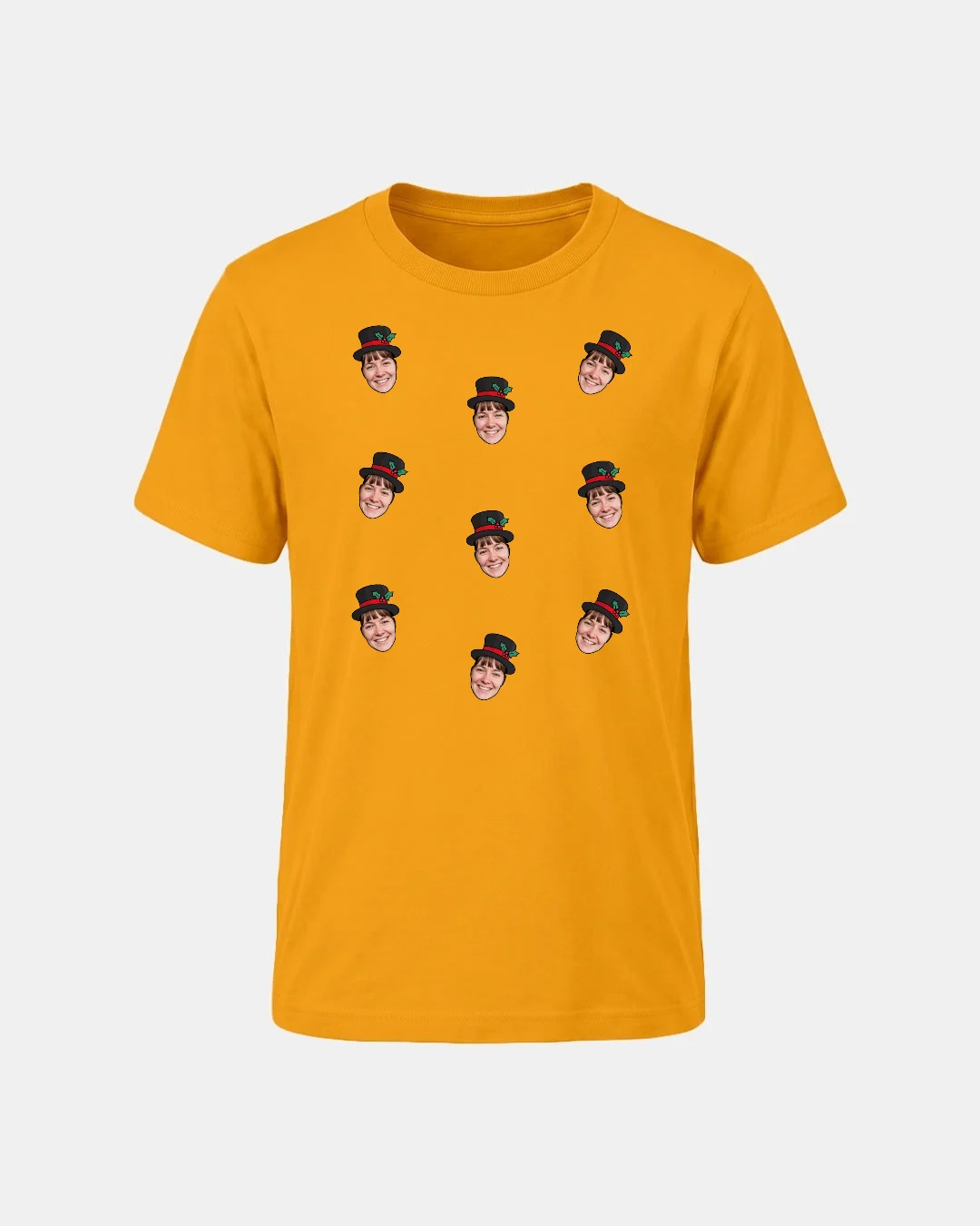 Snowman Faces Adult Christmas T-shirt