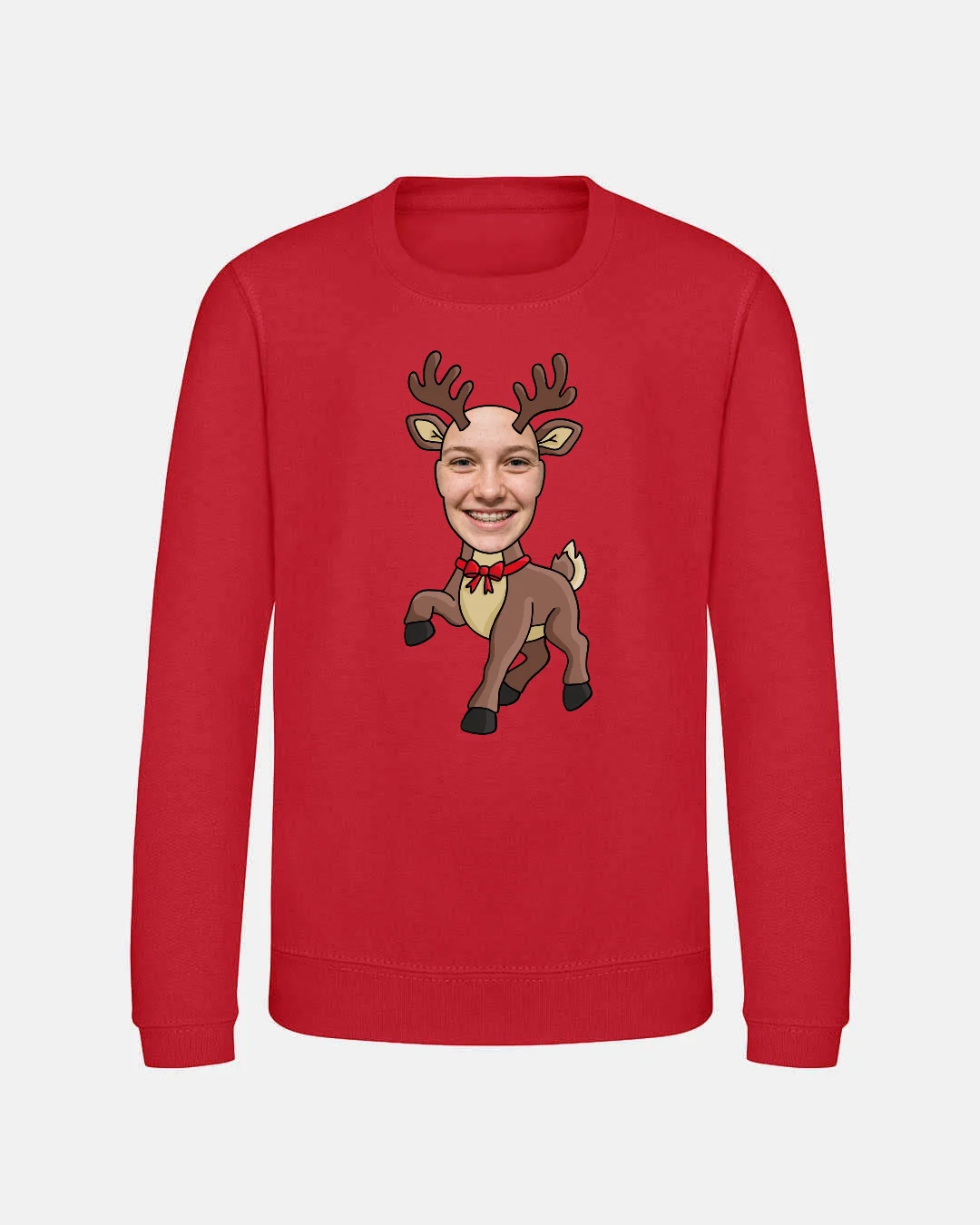 Reindeer Kids’ Christmas Jumper