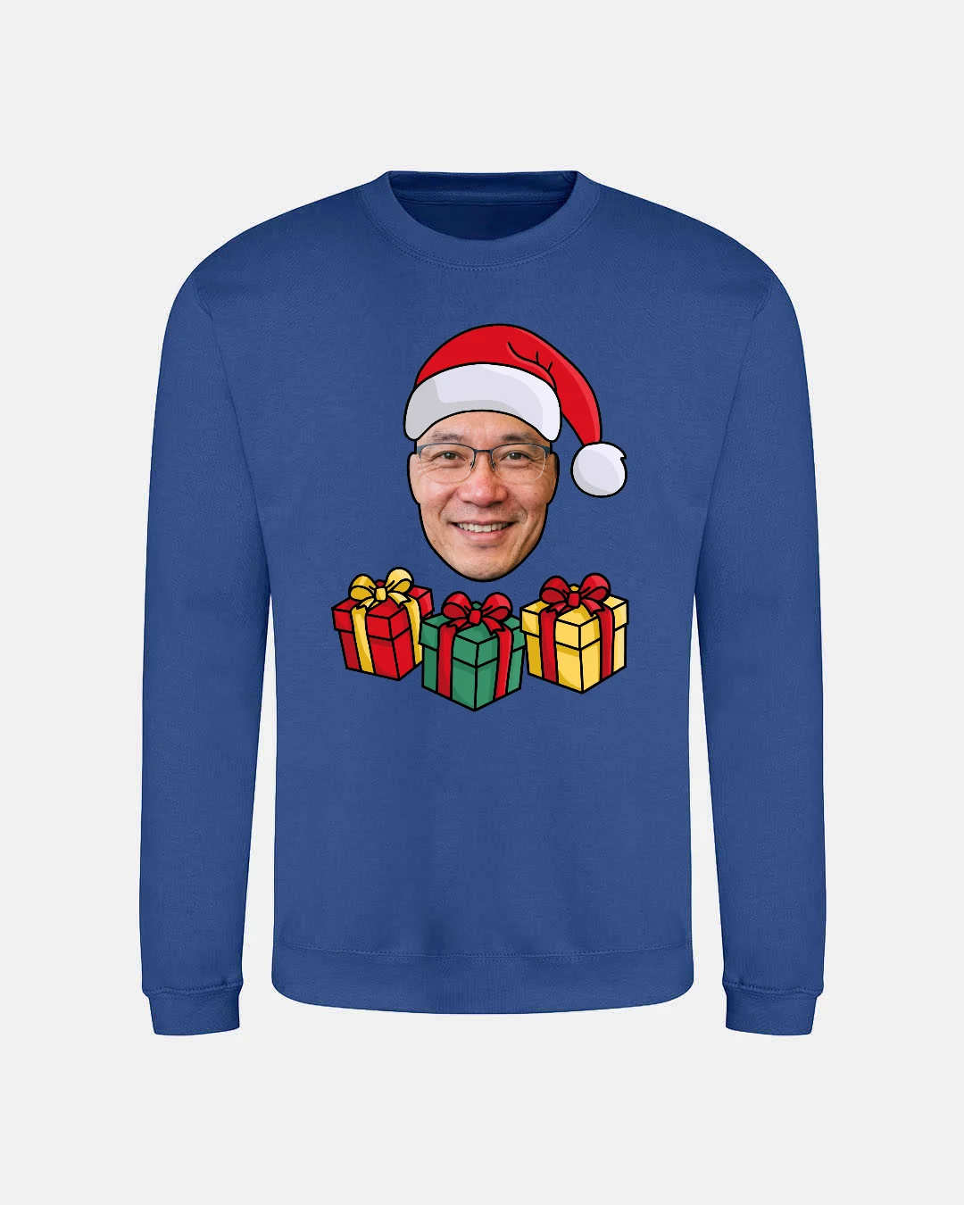 Face & Presents Adult Christmas Jumper